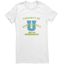 Outlaw Window Cleaner "Huckleberry University" Ladies T-shirt